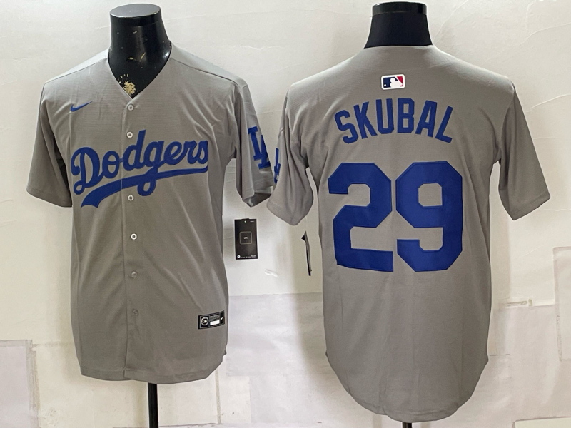 men Los Angeles Dodgers #29 Skubal grey Game 2026 Nike MLB Jersey 0807004->los angeles dodgers->MLB Jersey
